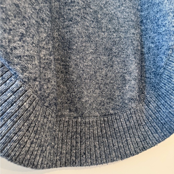 Sundance Oversized Sweater Side Slits Speckled Blue and White Large - Picture 4 of 4